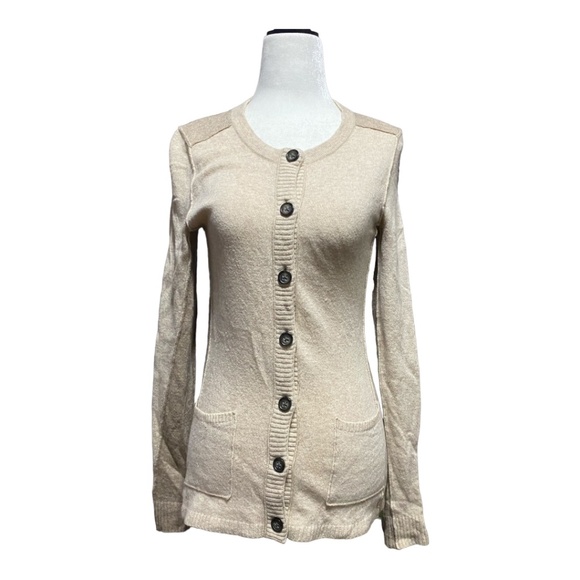 Banana Republic Lambswool/cashmere blend  colorblock cardigan. Sz S - Picture 4 of 9
